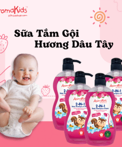 Sữa tắm gội cho bé AromaKids,hương dâu tây-750ml 7 sua tam em be 4