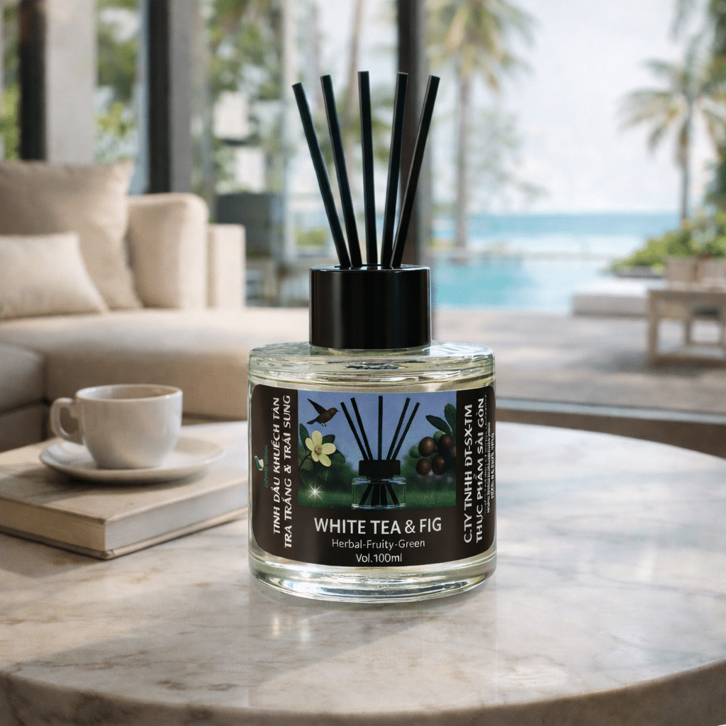 Tinh Dầu Tán Hương Trà Trắng & Trái Sung - Chạm vào bình yên giữa lòng phố thị. 4 Tinh dau tan huong tra trang & trai sung Dong Quan