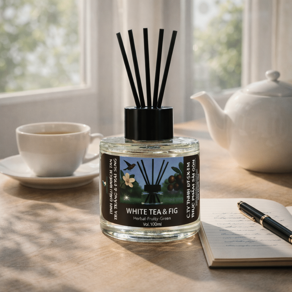 Tinh Dầu Tán Hương Trà Trắng & Trái Sung - Chạm vào bình yên giữa lòng phố thị. 6 Tinh dau khuech tan Dong Quan