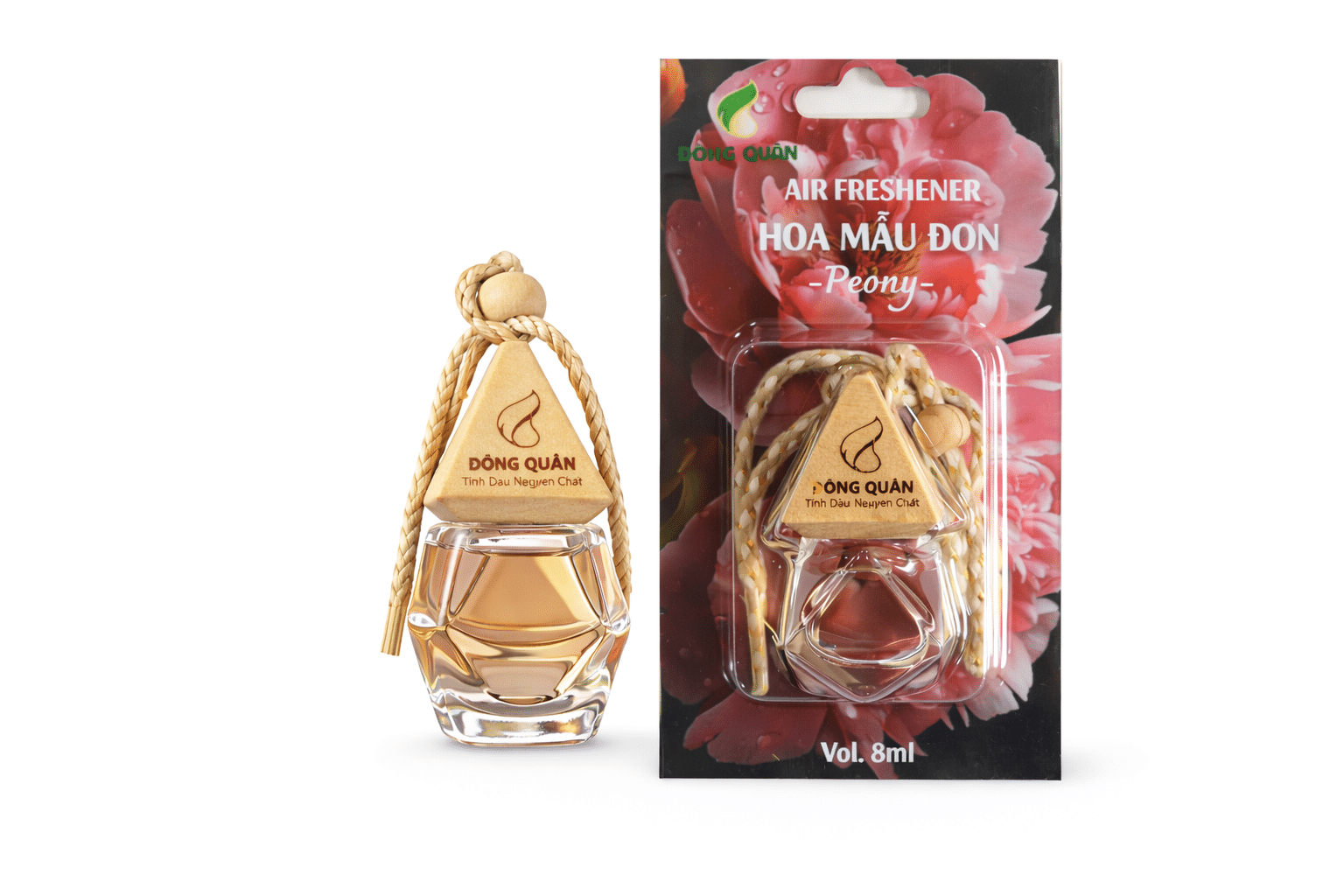 Tinh dau treo xe huong hoa mau don