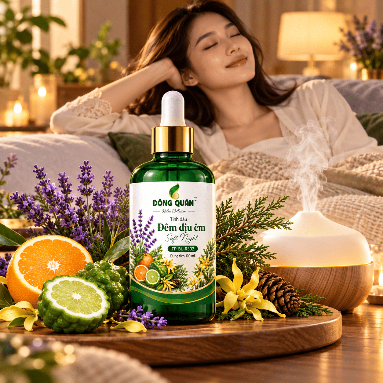 Tinh Dầu Ngủ Ngon Đông Quân– Đêm Dịu Êm / Soft Night 2 Tinh Dầu Ngủ Ngon Đông Quân– Đêm Dịu Êm / Soft Night - Ảnh 2