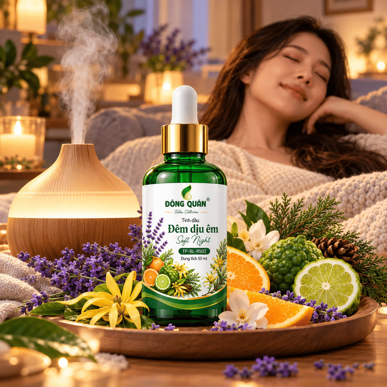 Tinh Dầu Ngủ Ngon Đông Quân– Đêm Dịu Êm / Soft Night 4 Tinh Dầu Ngủ Ngon Đông Quân– Đêm Dịu Êm / Soft Night - Ảnh 4