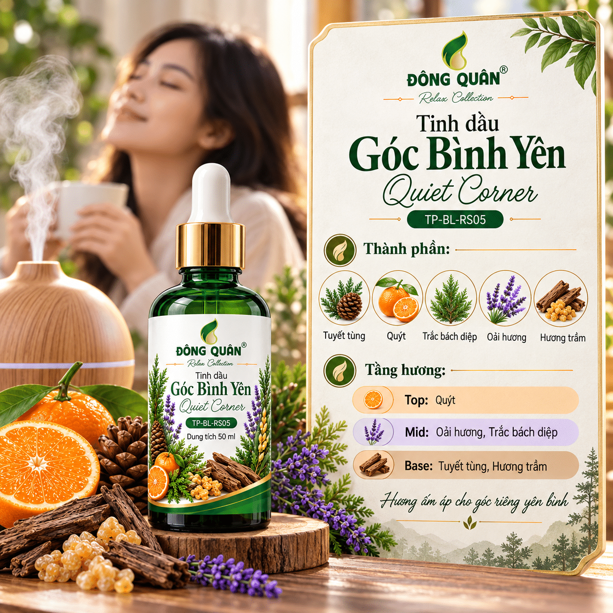 Tinh Dầu Thư Giãn Đọc Sách Quiet Corner | Đông Quân 6 Tinh Dầu Thư Giãn Đọc Sách Quiet Corner | Đông Quân - Ảnh 6