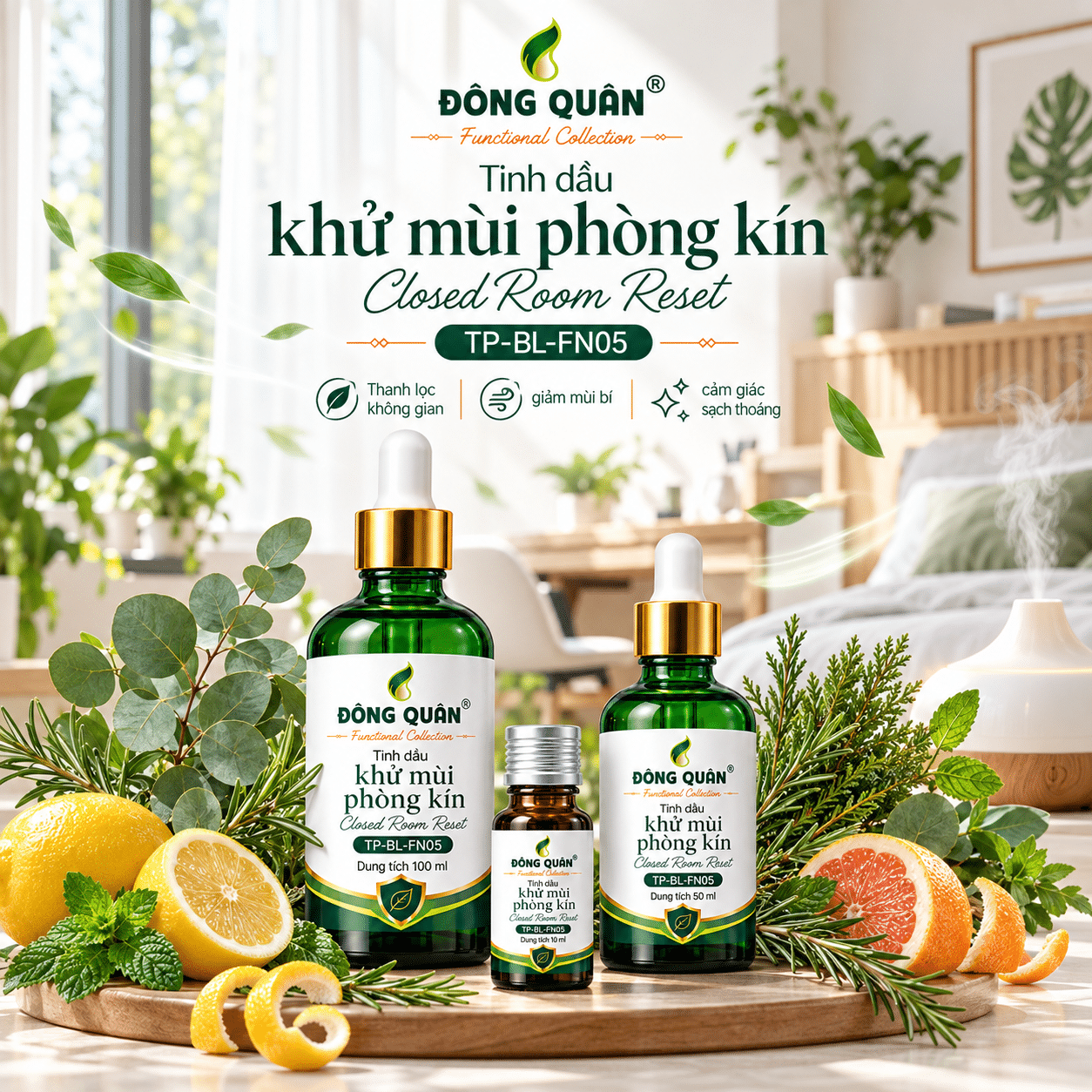 Tinh Dầu Khử Mùi Phòng Kín – Phòng Kín Tươi Mới / Closed Room Reset 3 Tinh Dầu Khử Mùi Phòng Kín – Phòng Kín Tươi Mới / Closed Room Reset - Ảnh 3