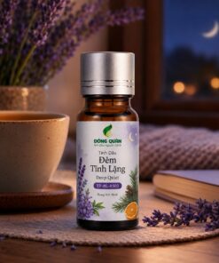 Tinh Dầu Phòng Ngủ – Đêm Tĩnh Lặng Đông Quân / Deep Quiet 7 Tinh dầu Đêm Tĩnh Lặng Deep Quiet Đông Quân chai 10ml bên sách trong không gian yên tĩnh